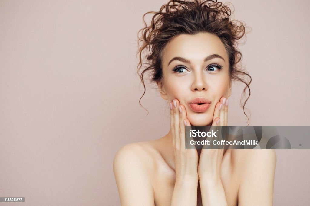 Beautiful girl with a gentle smile Beauty Stock Photo