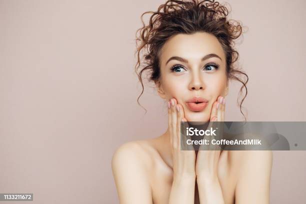 Beautiful Girl With A Gentle Smile Stock Photo - Download Image Now - Beauty, Women, Skin