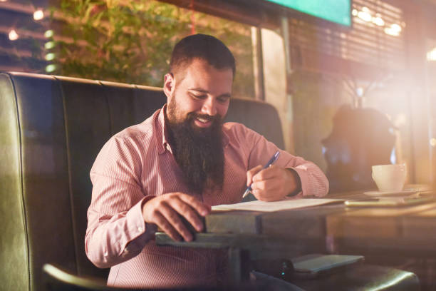 istock Businessman  in a restaurant 1133215550
