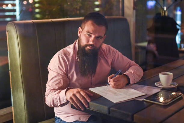 istock Businessman  in a restaurant 1133215723