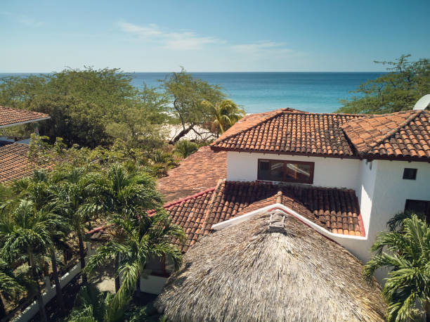istock Red roof of luxury villa 1133217025