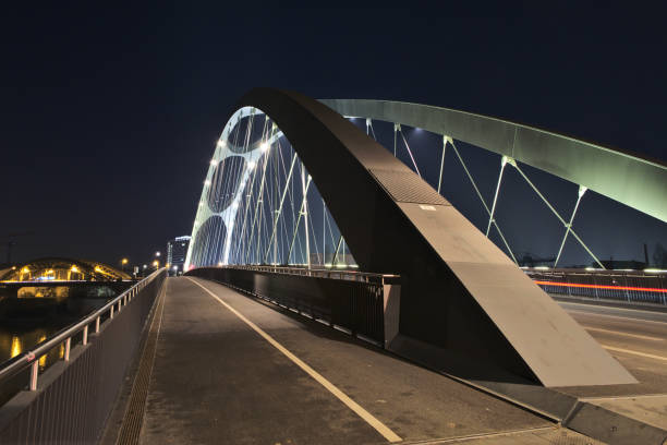 istock Osthafen bridge in Frankfurt, Germany 1133222268