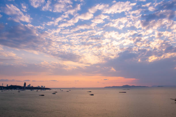 istock Clear and sunset sky at the beach, Pattaya in summer 1133226790