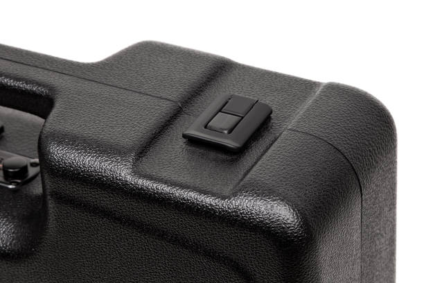 istock Black case for guns isolated on white back 1133230631