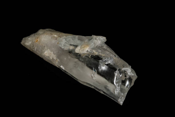 istock Macro mineral stone rhinestone, rock crystal on a black background 1133232709