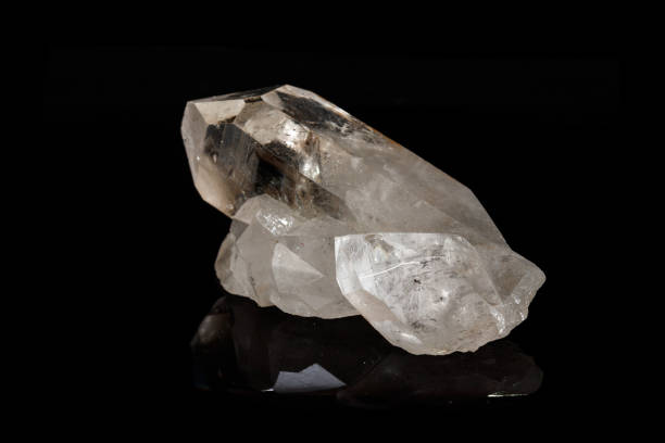 istock Macro mineral stone rhinestone, rock crystal on a black background 1133232767
