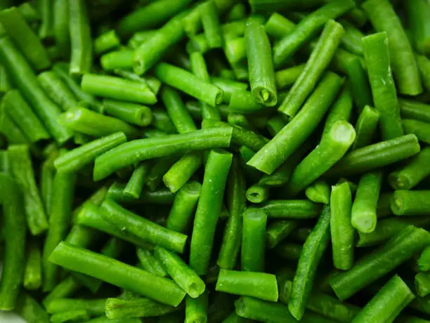 Green beans close up.