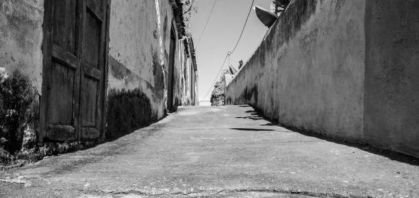 istock black and white art close up from a small street 1133241532