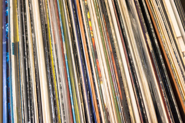 istock Retro vinyl records collection 1133242258
