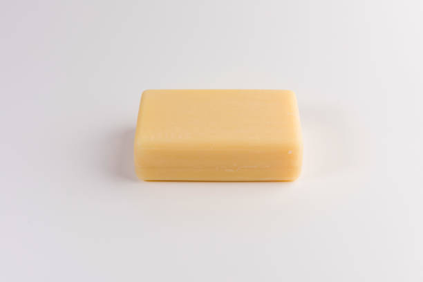 istock piece of beige soap isolated on a white background 1133248355