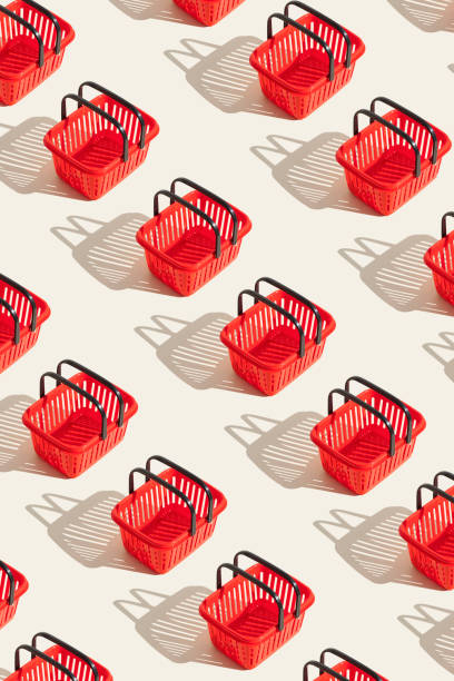istock Red shopping basket 1133250160
