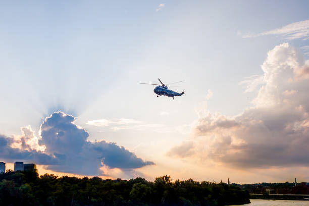 Presidential Marine Helicopter stock photo