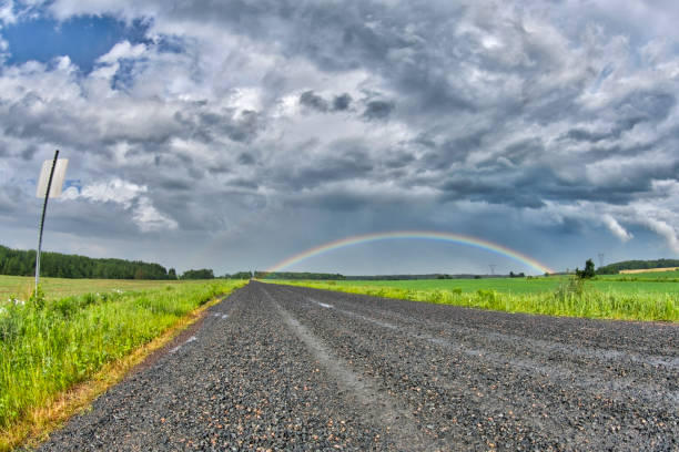 The road to the Rainbow stock photo