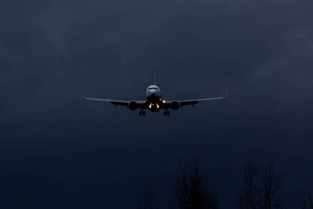Boeing 737-8K2(WL) of Transavia Airlines landing at Schiphol Amsterdam Airport at the Polderbaan.