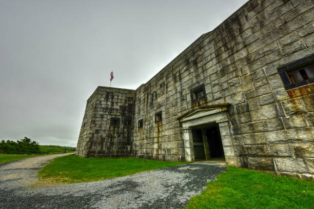 Fort Knox on the Penobscot River, Maine, USA. Built between 1844 and 1869, it was the first fort in Maine built of granite.
