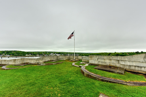 Fort Knox on the Penobscot River, Maine, USA. Built between 1844 and 1869, it was the first fort in Maine built of granite.