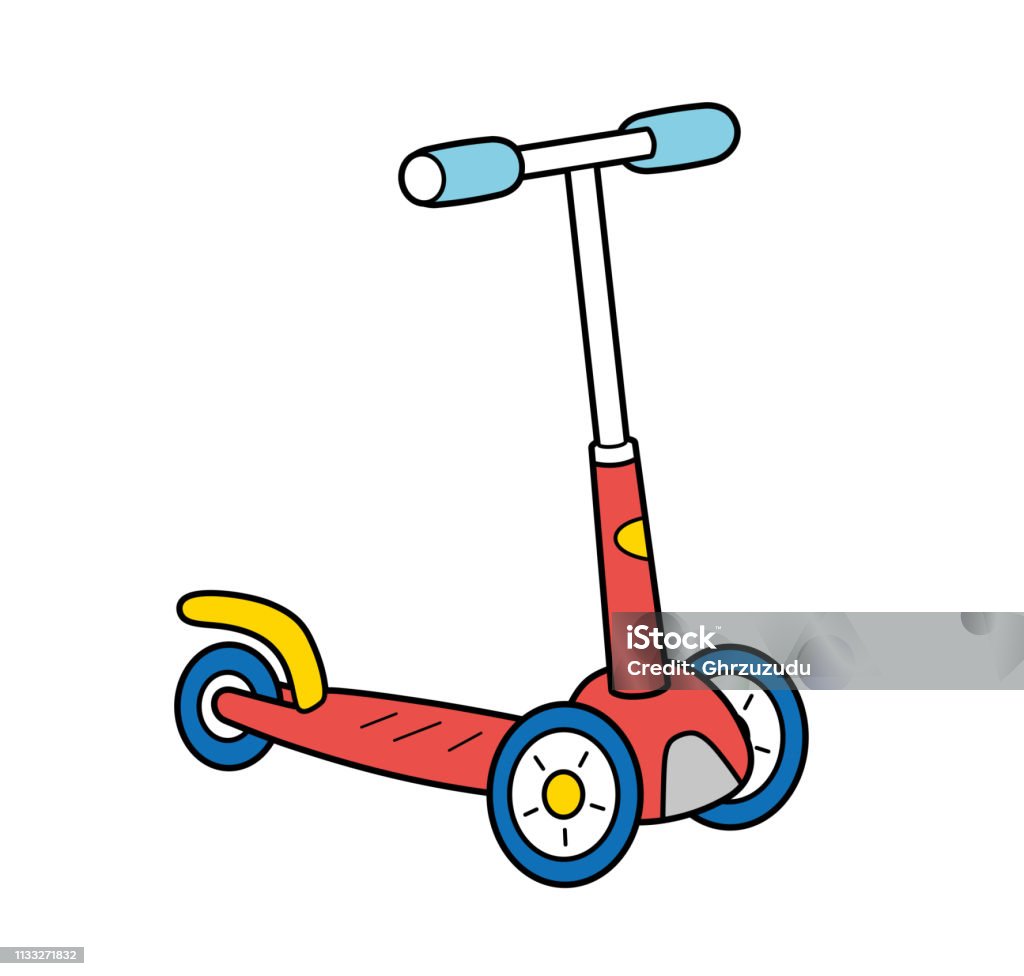 Kick scooter Kids kick scooter vector isolated Push Scooter stock vector