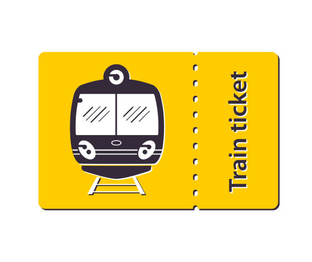 Train Ticket Vector Stock Illustration - Download Image Now - Train Ticket,  Arrival, Arrival Departure Board - iStock