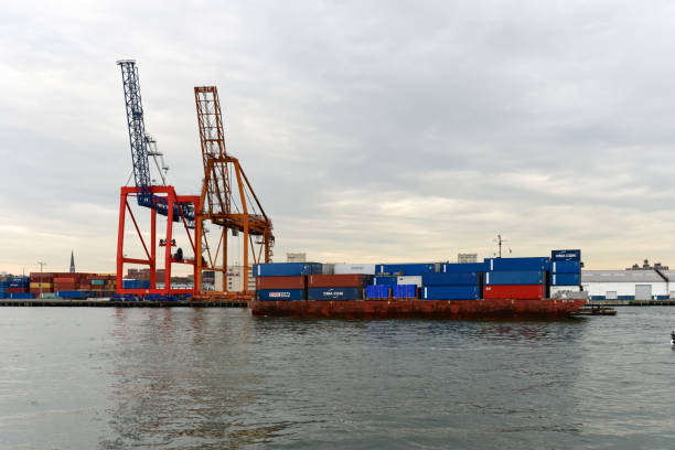 istock Industrial Cargo Cranes - Brooklyn, New York 1133273310