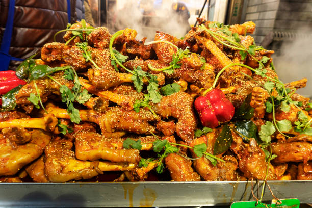 Roast sheep hoof, hui people in xi 'an street snack bar.