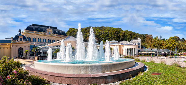 Baden near Vienna, Casino, Fountain, Summer, Spa