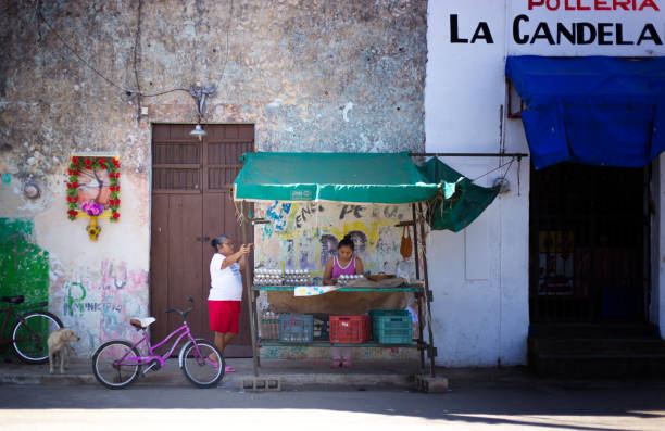 david panama-march 21, 2019: fresh fruits and vegetables on a street vendor in david panama