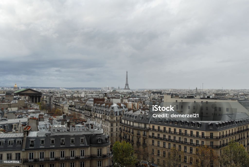 Paris Buildings Rooftops Paris Rooftops And Skyline Stock Photo - Download Image Now - Above ...