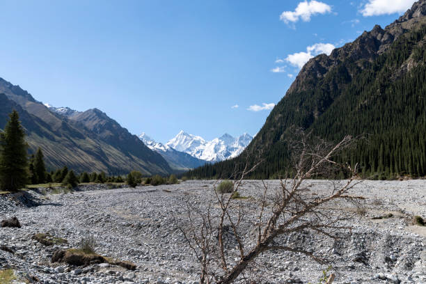 istock Valleys and snowy mountains against a blue sky 1133293133