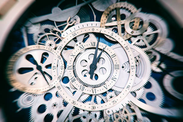 istock Clock gear, industrial material digital production 1133298448
