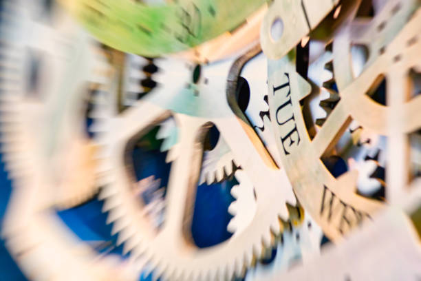 istock Clock gear, industrial material digital production 1133298477