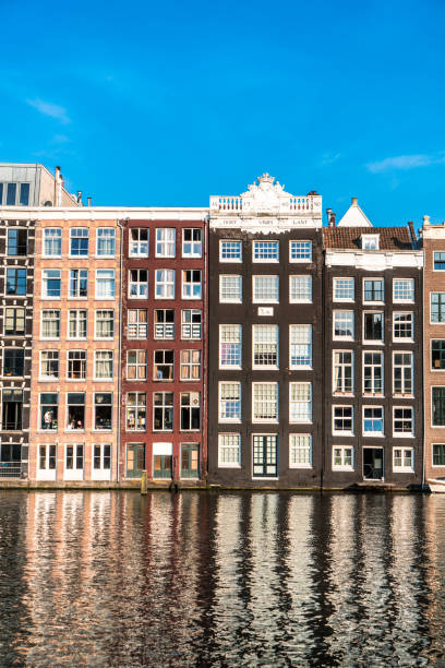 istock Morning Amsterdam canal with dutch houses 1133301975