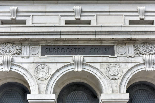 Surrougate's Courthouse - New York City Surrogate's Courthouse, also known as the Hall of Records in Lower Manhattan, New York City, USA surrogacy stock pictures, royalty-free photos & images