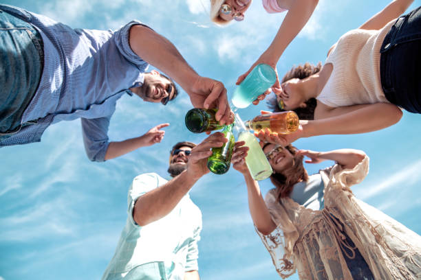 istock Summer, holidays, tourism, drinks and people concept 1133325677