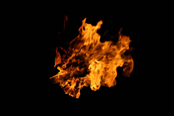 istock Flame and smoke on a black background. 1133327961