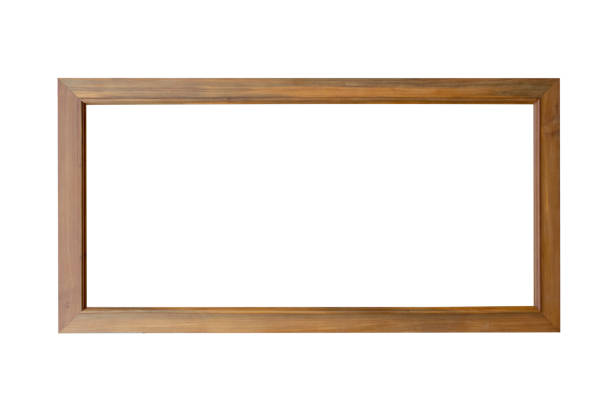 istock Isolated wood frame on a white background. 1133328004