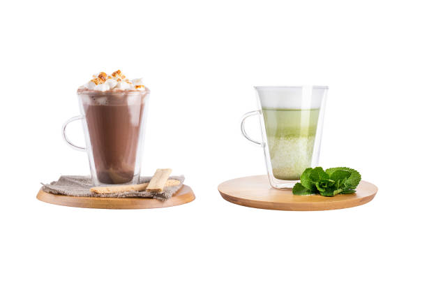 istock Various cocktails with coffee in glass mugs on a white background. 1133328733