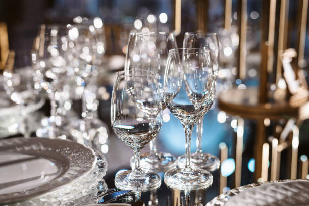 istock Valentines day or wedding meal background. Romantic holiday table setting. Restaurant concept. Flat lay 1133328893
