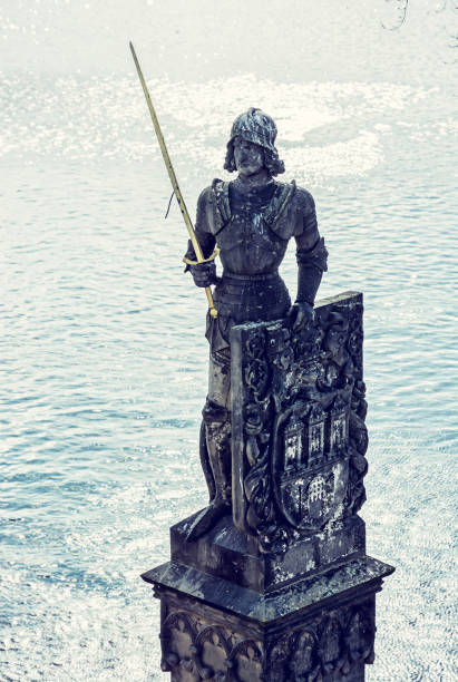 istock Statue of Bruncvik knight, Charles bridge, Prague 1133330389