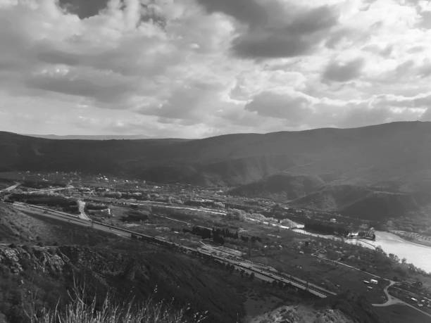 istock Beautiful view from Jvari Monastery to town of Mtskheta 1133332902