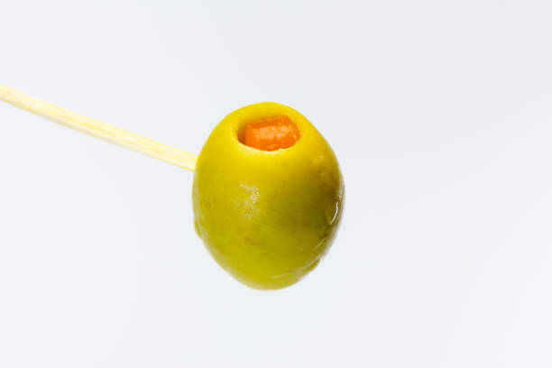 istock Green olives stuffed with red pepper 1133335561