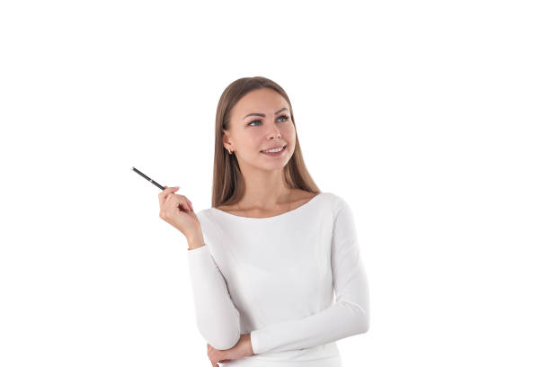 istock Smiling businesswoman with pen 1133339834