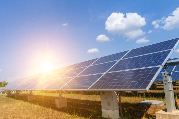 istock Solar panel, alternative electricity source - concept of sustainable resources, And this is a new system that can generate electricity more than the original, This's the sun tracking systems 1133342077