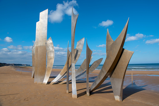 Omaha Beach monument  d-Day Memorial normandy France