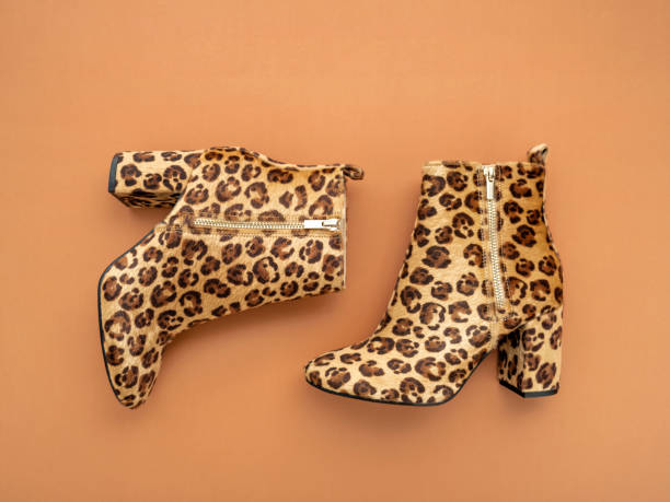 istock Pair of stylish leopard boots. 1133343711