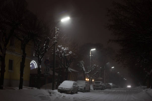istock snowy night street 1133346333