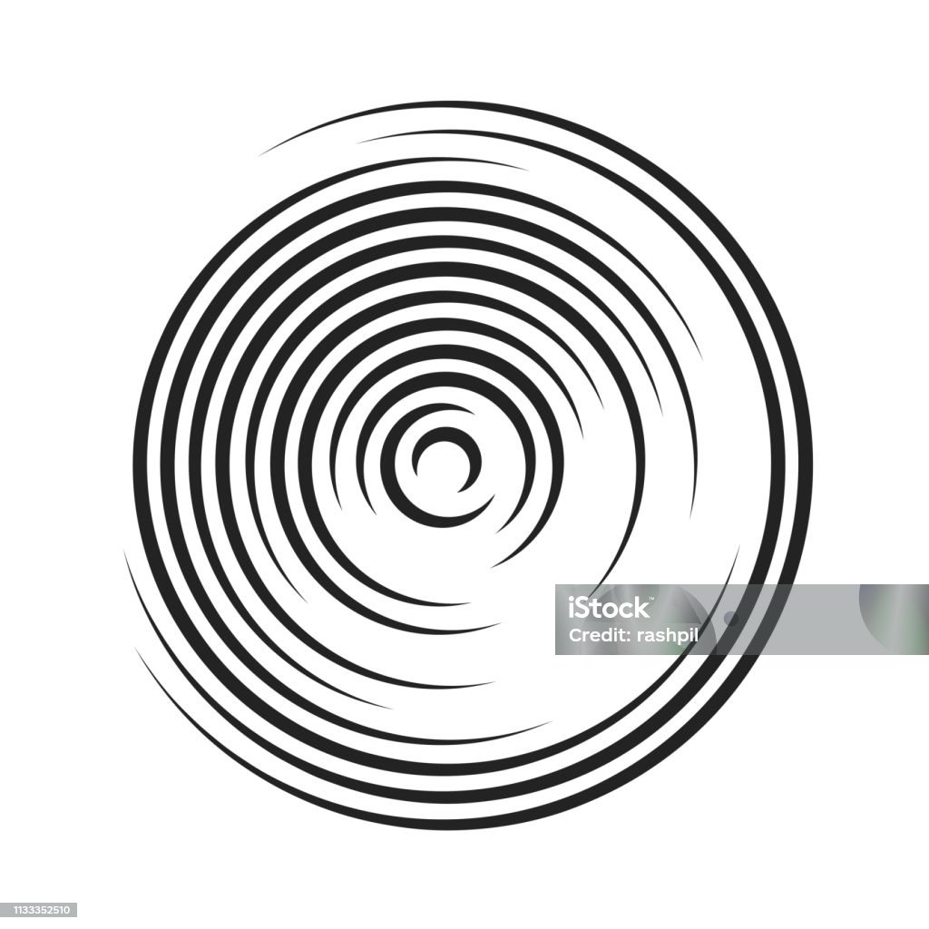 Curved Line Rounded Curved Lines That Makes A Round Shape Stock Illustration - Download ...