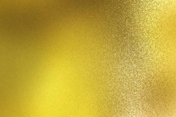 istock Abstract texture background, shiny on rough gold steel wall 1133352933