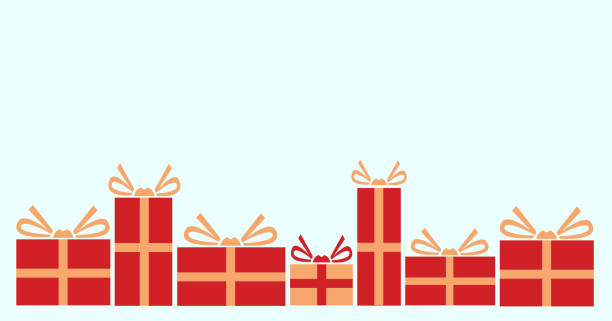 Vector illustration of various presents. Vector illustration of various presents for Christmas. Gifts wrapped in red paper. sinterklaas stock illustrations