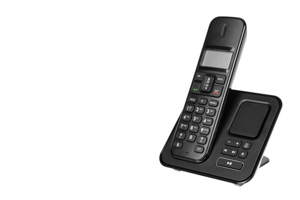 현대 유선 무선 전화, 오래 된 기술 개념입니다. - landline phone 뉴스 사진 이미지