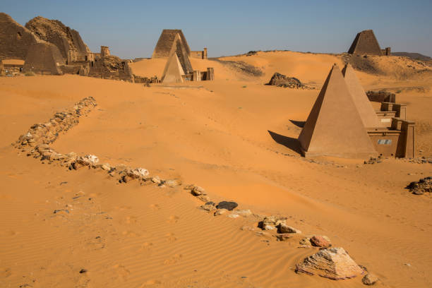 istock Ancient Meroe Pyramids in a desert in Sudan 1133361228